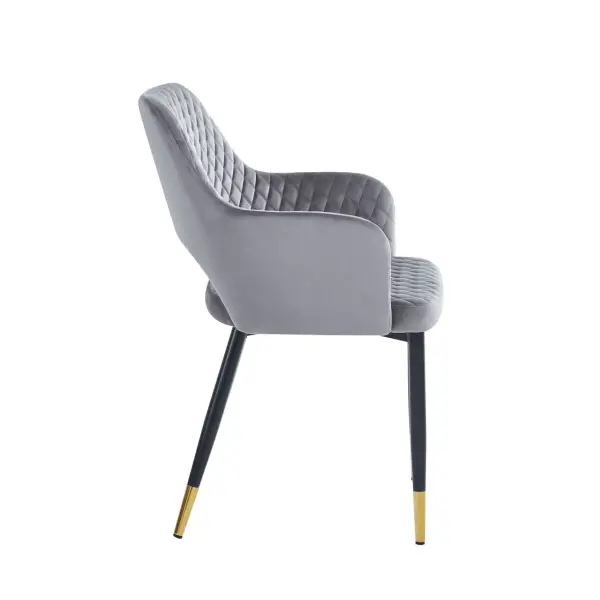 Krzesło tapicerowane szary K3-FX bok